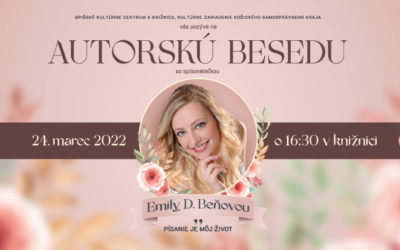„Kde končí kniha, tam začína literárny večer“ / Emily D. Beňová 24. 3. 2022