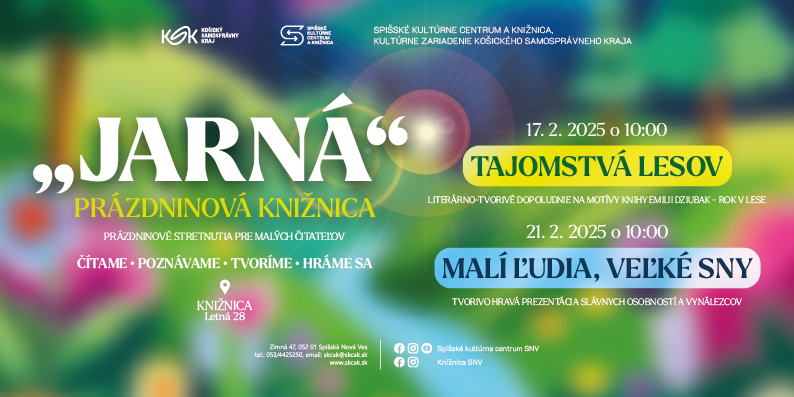 „Jarná“prázdninová knižnica 17. 2. – 21. 2. 2025