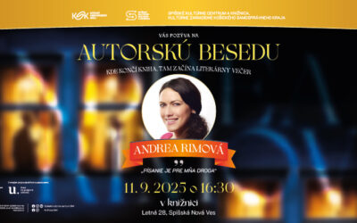 „Kde končí kniha, tam začína literárny večer“ /  Andrea Rimová – 11. 9. 2025