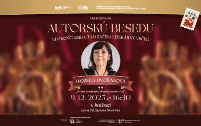 „Kde končí kniha, tam začína literárny večer“ / Daniela Dvořáková – 9. 12. 2025