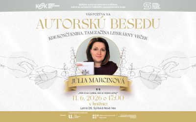 „Kde končí kniha, tam začína literárny večer“ / Júlia Marcinová – 11. 6. 2026