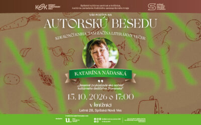 „Kde končí kniha, tam začína literárny večer“ / Katarína Nádaská – 15. 10. 2026